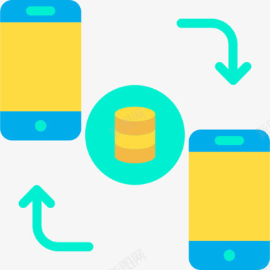 移动流量移动数据科学平板图标图标