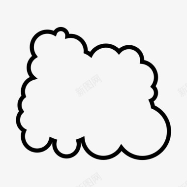 云线云泡沫天空图标图标