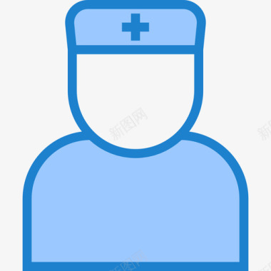 医生健康护理28蓝色图标图标