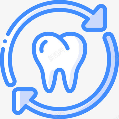小牙齿牙齿牙科7蓝色图标图标