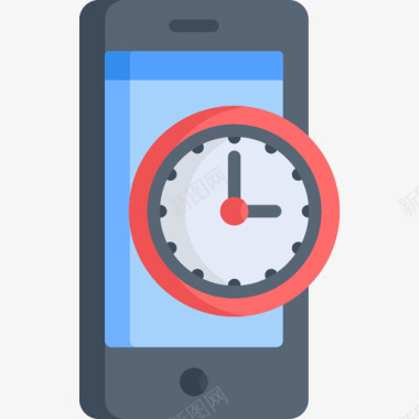 智能手机速度表时间扁平图标图标