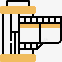 黄色底片底片相机及配件7黄色阴影图标高清图片