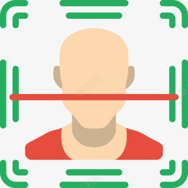 平面画面部识别生物识别3平面图标图标