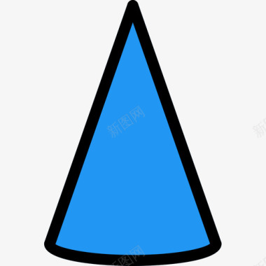 圆锥形状13线性颜色图标图标