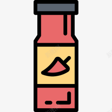 辣椒酱超市23原色图标图标