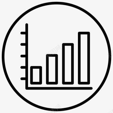 生产零件分析条形图增长图图标图标