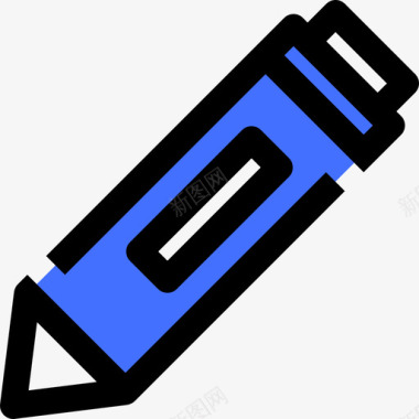 蜡笔56学校蓝色图标图标