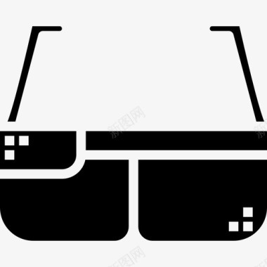 3d眼镜vrdigital2实心图标图标