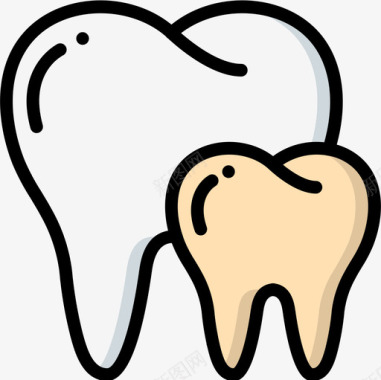 绿色牙齿图标牙齿牙科学8线性颜色图标图标