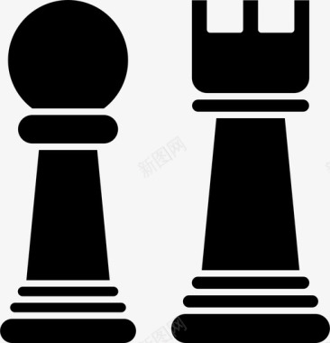 国际象棋棋盘游戏智力游戏图标图标