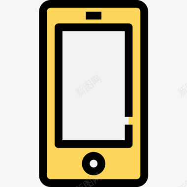 智能手机商务必备元素4线性颜色图标图标