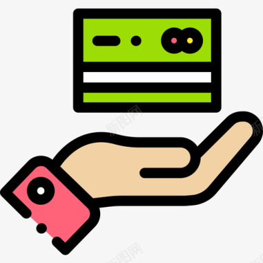 信用卡信用卡电子商务82线性彩色图标图标