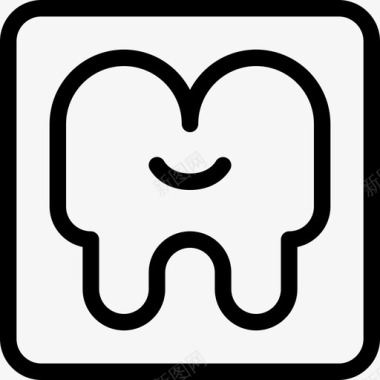 X光片牙医21岁直线型图标图标
