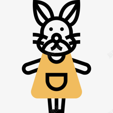 兔子玩具17黄影图标图标