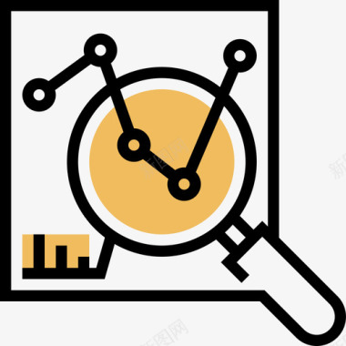 矢量数据分析图标定量数据分析黄影图标图标