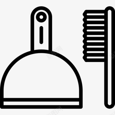 刷迹勺刷干净清洁图标图标