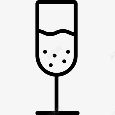 香槟节日直系图标图标