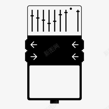 吉他乐队平衡踏板效果吉他图标图标