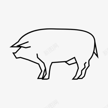 猪农场动物母猪图标图标