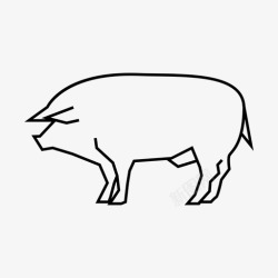 猪农场猪农场动物母猪图标高清图片