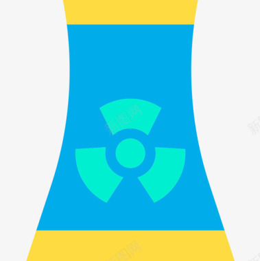 绿色能源图标核电站能源25平坦图标图标