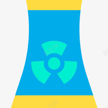 地址icon核电站能源25平坦图标图标