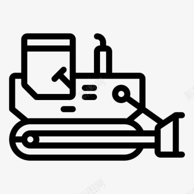 保龄球道路标志推土机建筑重型图标图标