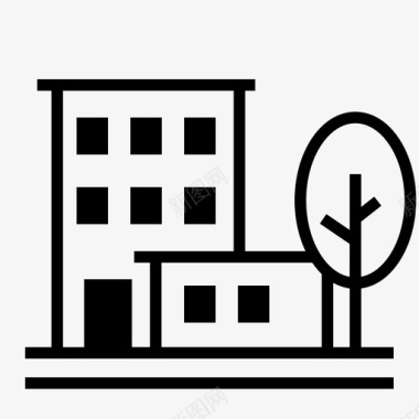 房地产公寓建筑师图标图标