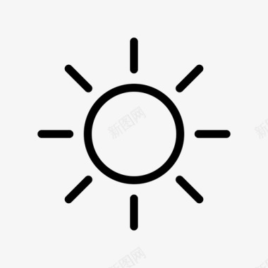 太阳自然光太阳图标图标