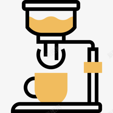 咖啡机免抠图片咖啡机咖啡59黄影图标图标