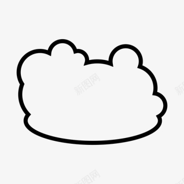 气泡标志云大气气泡图标图标