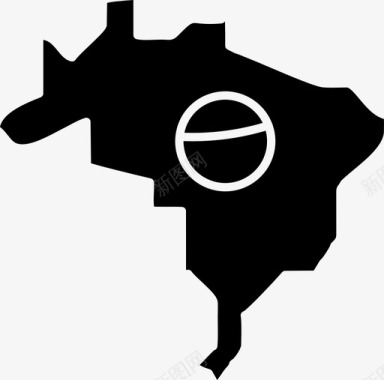 巴西地图世界图标图标