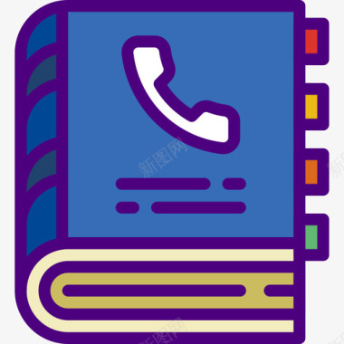 电话地址电话簿office93线形颜色图标图标