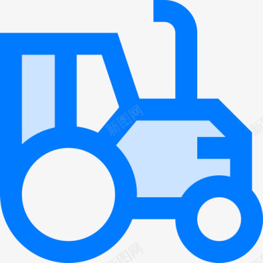 拖拉机农用39蓝色图标图标