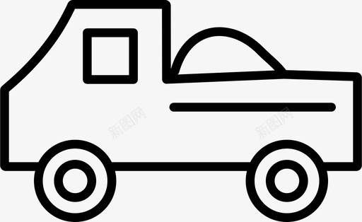 卡车皮卡车运输图标图标