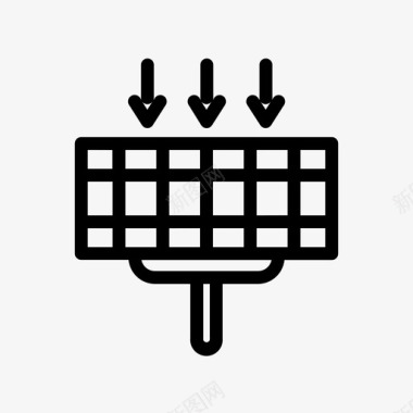 太阳能电池电力能源图标图标