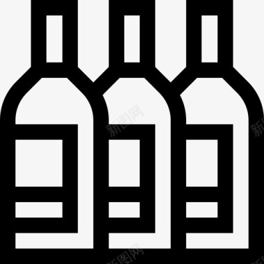葡萄酒葡萄酒5线性图标图标