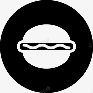热狗汉堡包快餐图标图标