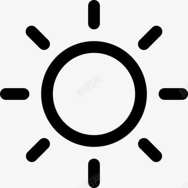 和天气阳光炎热电力图标图标