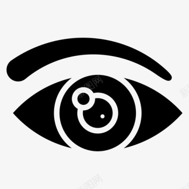 眼睛人眼晶状体图标图标