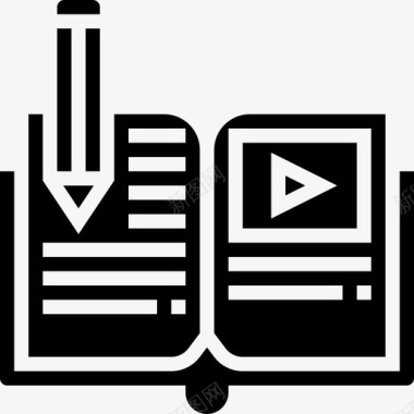 信息在线教育18字形图标图标