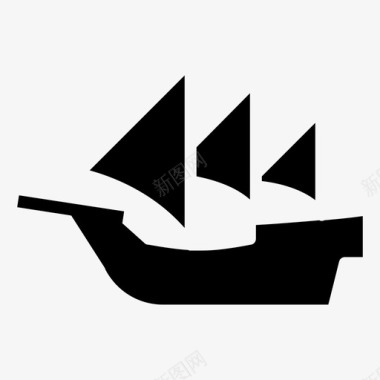 帆船船帆图标图标