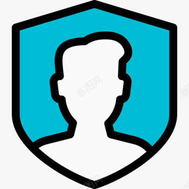 公共标识安全安全用户19线性颜色图标图标