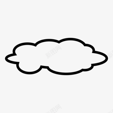 阴天天空云气泡服务器图标图标