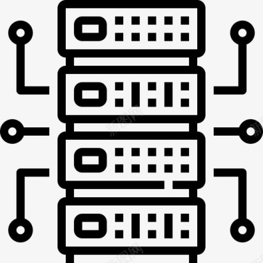 计算机鼠标服务器计算机30线性图标图标