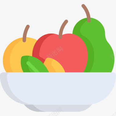 水果营养4扁平图标图标