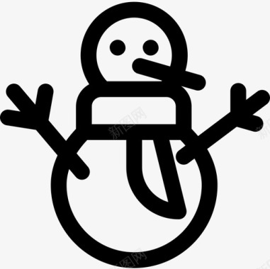 冬天的雪人雪人冬天67岁直系图标图标