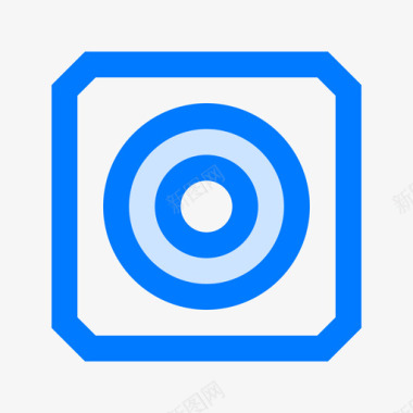 纯净蓝色目标箭术4蓝色图标图标