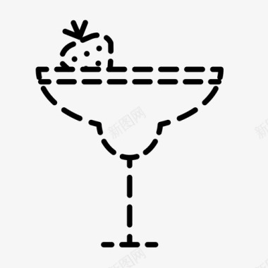 鸡尾酒酒吧海滩图标图标