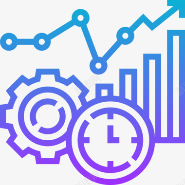 icon分销管理统计学时间管理52梯度图标图标